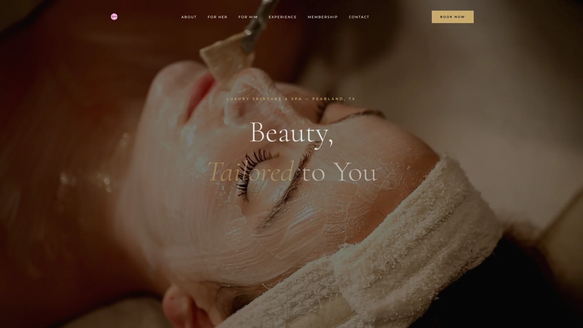 Taylor Made Esthetics website homepage, built by Smart Scale